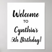 Birthday Welcome Sign. Poster (Voorkant)