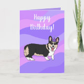 Birthday Welsh Corgi Kaart (Voorkant)