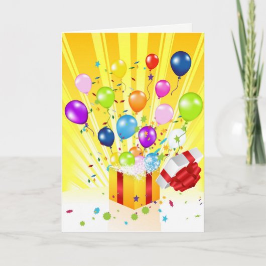 Birthday Wenskaart Feestdagen Kaart (Voorkant)