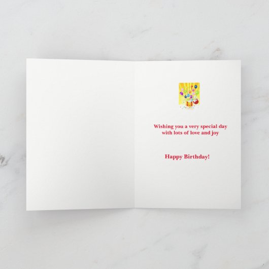 Birthday Wenskaart Feestdagen Kaart (Binnen)