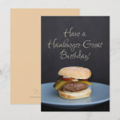 Birthday Wenskaart for All Hamburger Lovers Notitiekaartje (Voorkant / Achterkant)