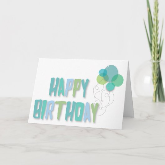 Birthday Wenskaart Kaart (Voorkant)