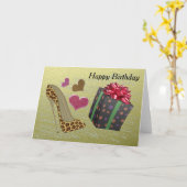 Birthday Wenskaart Kaart (Gele Bloem)