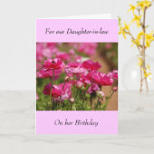 Birthday Wenskaart - schoondochter Kaart (Gele Bloem)