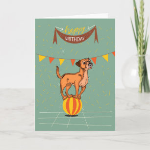 Birthday-Wenskaart voor border terrier Kaart