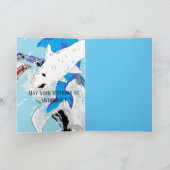 Birthday Wenskaart: zwemhaaien Kaart (Binnen)