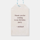 Birthday Whimsical Baseball All Star Party Cadeaulabel (Achterkant)