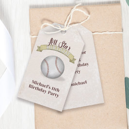 Birthday Whimsical Baseball All Star Party Cadeaulabel