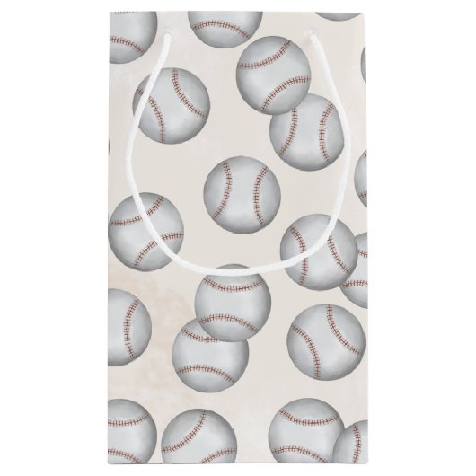 Birthday Whimsical Baseball All Star Party Klein Cadeauzakje (Achterkant)