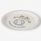 Birthday  Whimsical Baseball All Star Party Papieren Bordje (Gekanteld)