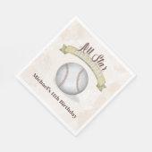 Birthday  Whimsical Baseball All Star Party Servet (Hoek)