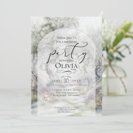 BIRTHDAY | Whispering Bossen Fantasy Kaart (Staand voorkant)