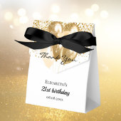 Birthday white glitter ballonnen bedankt bedankdoosjes