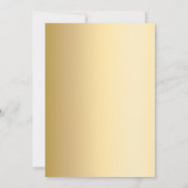 Birthday white gold floral minimalist elegant kaart (Achterkant)