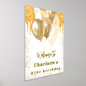 Birthday White gold glitter ballonnen welkom Folie Afdrukken (Laagn)