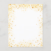 Birthday white gold glitter budget uitnodiging flyer (Achterkant)