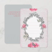 Birthday - White Linen - Invitation Kaart (Voorkant / Achterkant)