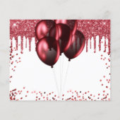 Birthday white red ballons budget behalve datum (Achterkant)