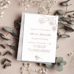 Birthday white Silver roos Gold florale elegant Folie Uitnodiging<br><div class="desc">Een moderne,  elegante en minimalistische verjaardagsuitnodiging. Voorzijde: een witte achtergrond met gouden rozen bloemen. Personaliseer en voeg jouw naam en partijdetails toe. Real roos gold folie text and florals. Achterzijde: een faux zilveren achtergrond.</div>