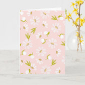 Birthday White Waterverf Daisies Kaart (Gele Bloem)