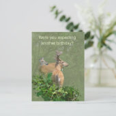 Birthday Whitetail Deer Buck & Doe Briefkaart (Staand voorkant)