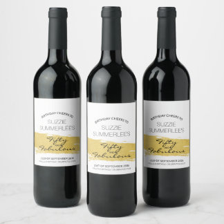 Birthday Wijn Etiket