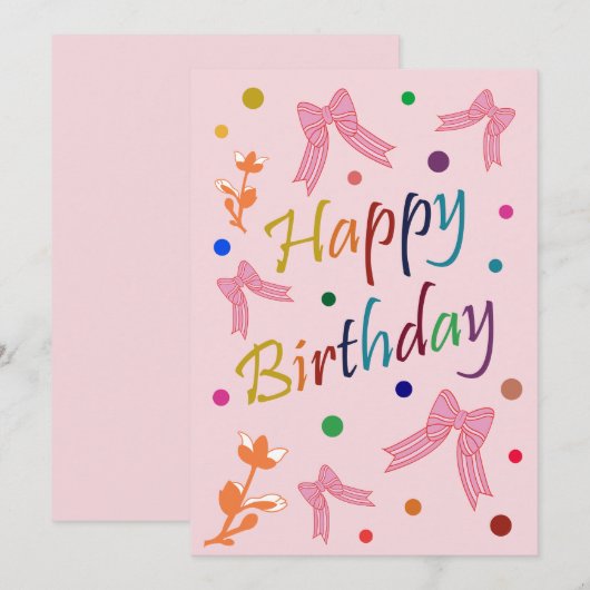 Birthday wil (Voorkant / Achterkant)