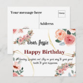 Birthday wil briefkaart (Voorkant / Achterkant)