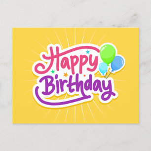 Birthday wil briefkaart