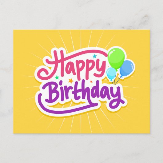 Birthday wil briefkaart (Voorkant)