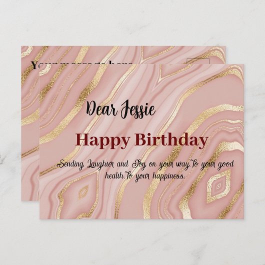 Birthday wil briefkaart (Voorkant / Achterkant)