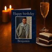Birthday wil hem foto kaart