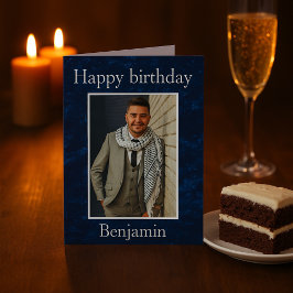 Birthday wil hem foto kaart