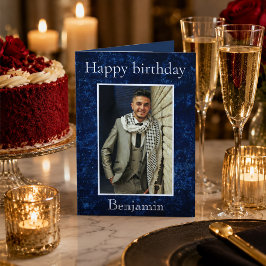 Birthday wil hem foto kaart