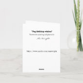 Birthday wil je beste vriendenkaart kaart (Achterkant)