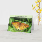 Birthday wil je... kaart (Gele Bloem)