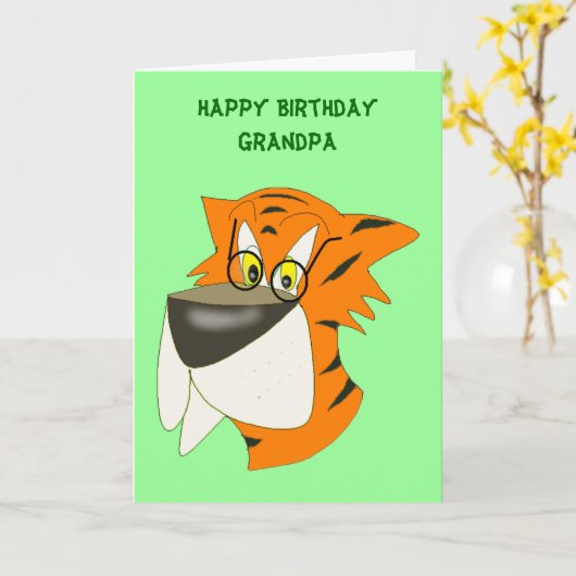 Birthday wil kaart (Gele Bloem)