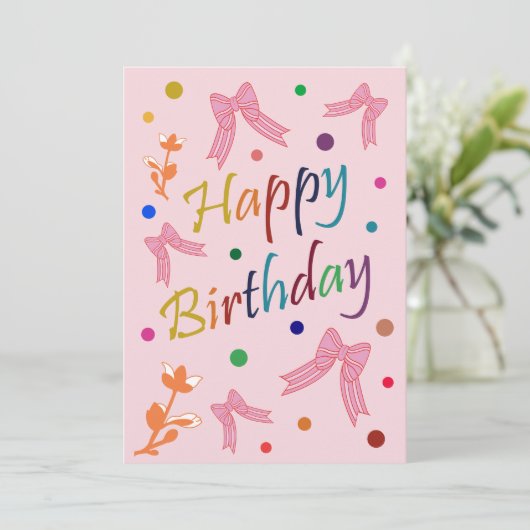 Birthday wil kaart (Staand voorkant)