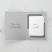 Birthday wil kattefoto grijs wit toevoegen kaart (Binnen)