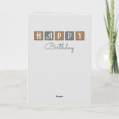 Birthday wil kattenfoto's met grijs bruin toevoege kaart (Achterkant)