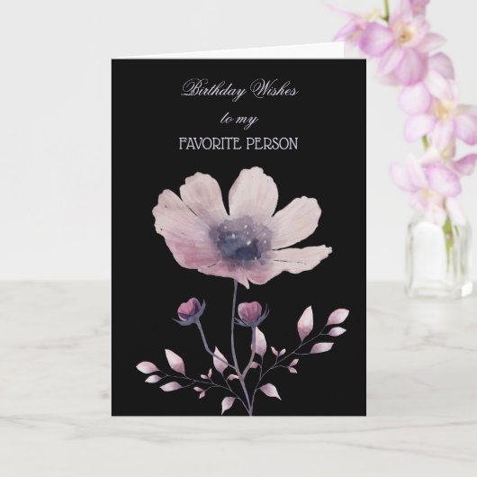 Birthday wil mijn favoriete persoonlijke Kaart (Orchidee)