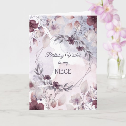 Birthday wil mijn nichtje Kaart (Orchidee)