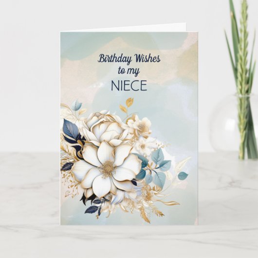 Birthday wil mijn nichtje Kaart (Voorkant)