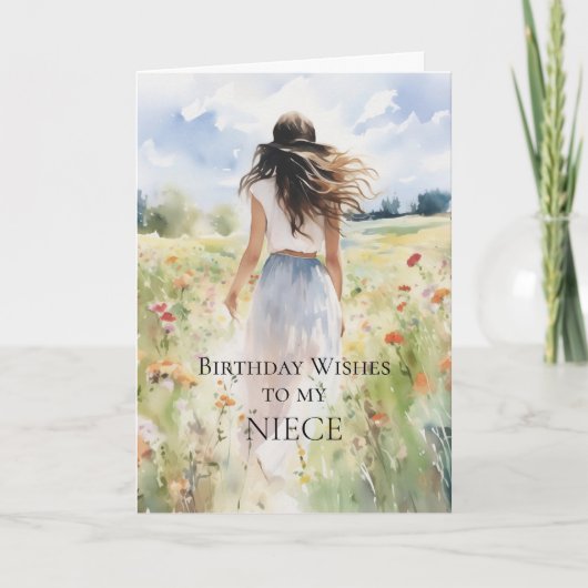 Birthday wil mijn nichtje Kaart (Voorkant)