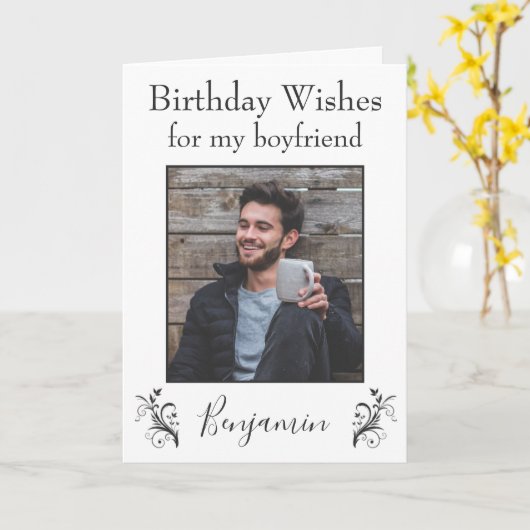 Birthday wil mijn vriendje kaart (Gele Bloem)