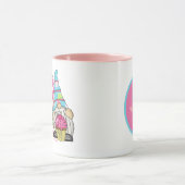 Birthday wil monogram toevoegen mok (Midden)