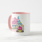 Birthday wil monogram toevoegen mok (Voorkant links)