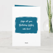 Birthday wil speciale blauwe foto kaart (Achterkant)