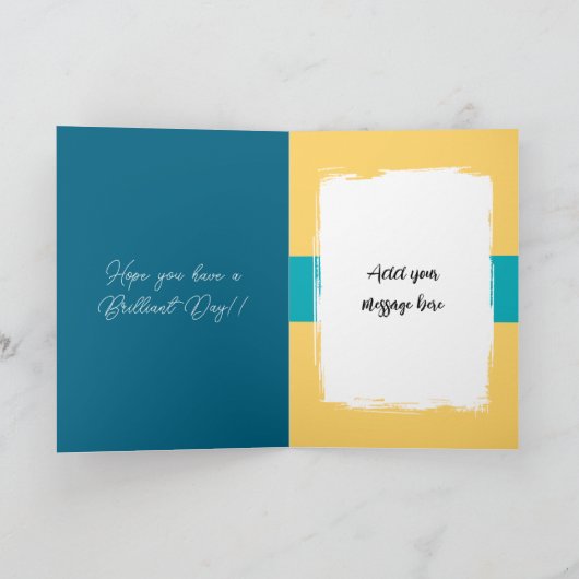 Birthday wil speciale blauwe foto kaart (Binnen)