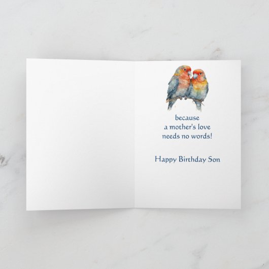 Birthday wil zoon van Parrot Bird Kaart (Binnen)